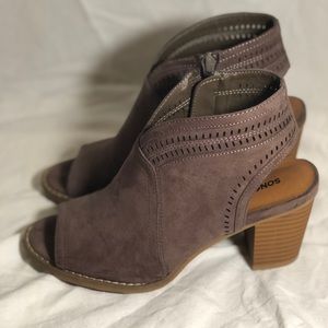 Open toe and open heel booties